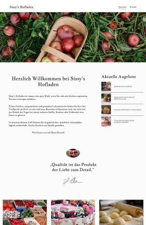 Referenz Webdesign Sissys Hofladen